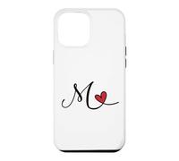 Lettre Monogramme cœur Initiale M Cadeau Coque pour iPhone 12 Pro Max