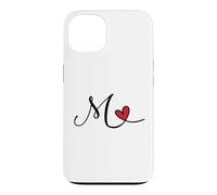 Lettre Monogramme cœur Initiale M Cadeau Coque pour iPhone 13