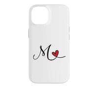 Lettre Monogramme cœur Initiale M Cadeau Coque pour iPhone 14