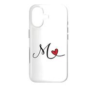 Lettre Monogramme cœur Initiale M Cadeau Coque pour iPhone 17