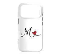 Lettre Monogramme cœur Initiale M Cadeau Coque pour iPhone 17 Pro