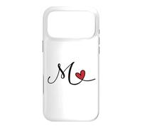 Lettre Monogramme cœur Initiale M Cadeau Coque pour iPhone 17 Pro Max