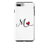 Lettre Monogramme cœur Initiale M Cadeau Coque pour iPhone 7 Plus/8 Plus