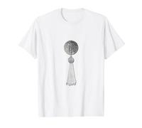 Lettre N Alphabet Monogramme Initiale Rétro Burlesque Pastie T-Shirt Graphique avec Valeur, Homme, Blanc, S