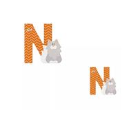 Lettre n - chat norvégien orange TU