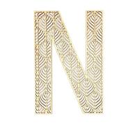 Lettre N en bois Alphabet géant ajouré 24 cm