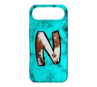Lettre N Western Monogram Ranch Art en Cuir de Vache Coque pour iPhone Air