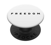 Lettre Noire espacée Freedom Typographie PopSockets PopGrip Adhésif