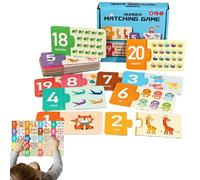 Lettre/numéro de Correspondance Cartes Baby Early Education Toys, Jeu de pensée logique, Multicolour 17.5x17x3,7 cm, activité de comptage, Outil d'apprentissage préscolaire, pour Les Voyages
