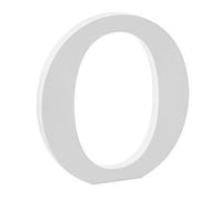 Lettre O - 20 cm - Lettre décorative O - Pour lettrage - Décoration d'intérieur - Décoration de maison - Salon - Chambre d'enfant - Décoration d'anniversaire - Fête - Mariage - Café - Couleur : blanc