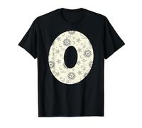 Lettre O Alphabet céleste Initiale Monogramme T-Shirt Graphique avec Valeur, Homme, Noir, S