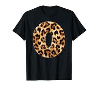 Lettre O Cheetah Léopard Initiale Imprimée Nom Zèbre Assorti T-Shirt