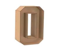 Lettre O décorative 3D en bois, 1 mètre de haut, couleur naturelle