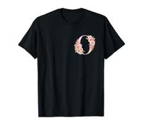 Lettre O Initiale O Fleurs Roses Demoiselle d'honneur Lettre O T-Shirt