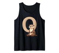 Lettre O Loutre Portrait Alphabet Animal Débardeur