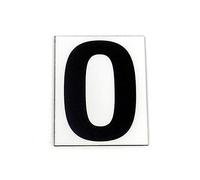 Lettre O MAGNÉTIQUE Noire sur Fond Blanc 10CM DE Hauteur du CARACTÈRE