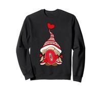 Lettre O Valentine GNOME Initiale Graphique Sweatshirt