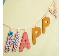 Lettre en tissu phosphorescente rose H