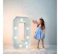 Lettre Q à DEL pour chapiteau de 120 cm - Télécommande - Décoration lumineuse pour chapiteau - Cadeau d'anniversaire de mariage