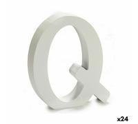 Lettre Q bois blanc (2 x 16 x 14,5 cm) (24 pièces)