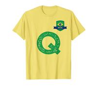Lettre Q Drapeau du Brésil Yw T-Shirt