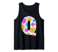Lettre Q Floral Daisy Retro Alphabet Graphic Débardeur