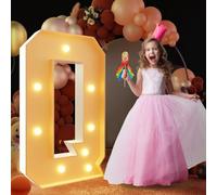 Lettre Q géante lumineuse à DEL de 120 cm, panneau lumineux en mosaïque pour chapiteau, lettres LED pour Saint-Valentin, anniversaire, Noël, Nouvel An