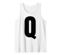 Lettre Q Majuscule Alphabet Gras Monogramme Assorti Débardeur