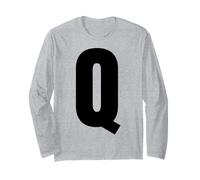 Lettre Q Majuscule Alphabet Gras Monogramme Assorti Manche Longue