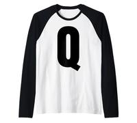 Lettre Q Majuscule Alphabet Gras Monogramme Assorti Manche Raglan