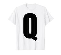Lettre Q Majuscule Alphabet Gras Monogramme Assorti T-Shirt
