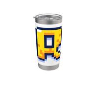 Lettre R 8 bits pixel alphabet initiale Gobelet isotherme en acier inoxydable double paroi