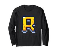 Lettre R 8 Bits Pixel Alphabet Initiale Manche Longue