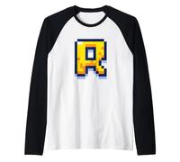 Lettre R 8 Bits Pixel Alphabet Initiale Manche Raglan