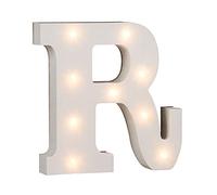 Lettre R en bois avec LED