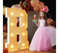 Lettre R géante lumineuse à DEL de 120 cm, panneau lumineux en mosaïque pour chapiteau, lettres LED pour Saint-Valentin, anniversaire, Noël, Nouvel An