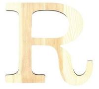 Lettre R - Hauteur 19 cm - Bois découpé Marron G
