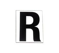 Lettre R MAGNÉTIQUE Noire sur Fond Blanc 20CM DE Hauteur du CARACTÈRE