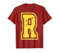 Lettre r nom Initial Monogramme Varsity Alphabet T-Shirt