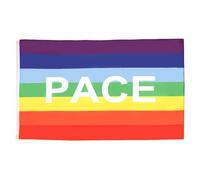 Lettre Rainbow Pace Drapeau Maison 90X150Cm Avec Œillets Drapeaux Décoratifs D'Extérieur Couleurs Éclatantes Bannière Amusante D'Extérieur Pour Extérieure Vacances Clubs