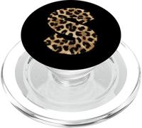 Lettre S Cheetah Léopard Initiale Imprimée Nom Zèbre Assorti PopSockets PopGrip pour MagSafe
