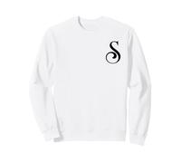 Lettre S élégante Monogramme Initiale Typographie Cadeau Sweatshirt