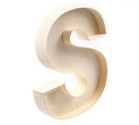 Lettre S en bois à remplir de 22 cm - Lettres de l'alphabet complètes personnalisées de A à Z (chiffre)