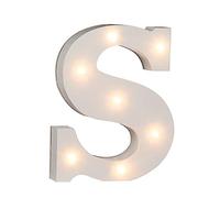 Lettre S en bois avec LED
