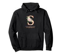 Lettre S initiale aquarelle pour femme Rose poudré Sweat à Capuche
