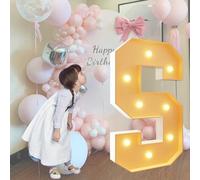 Lettre S lumineuse à LED pour chapiteau - 120 cm - Cadre prédécoupé - Lettres lumineuses géantes pour chapiteau de maternelle, maternelle, lycée