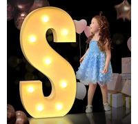 Lettre S lumineuse de 120 cm pour chapiteau - Lettres géantes en mosaïque pour chapiteau - Décorations de fête d'anniversaire, de mariage - Décoration de bricolage