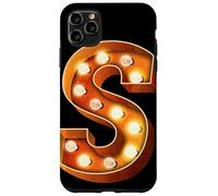Lettre S Lumineuse rétro pour chapiteau Coque pour iPhone 11 Pro Max