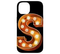 Lettre S Lumineuse rétro pour chapiteau Coque pour iPhone 14