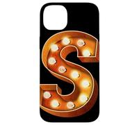Lettre S Lumineuse rétro pour chapiteau Coque pour iPhone 14 Plus